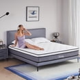 thumbnail image 6 of King Size Mattress - 12 inches Gel Memory Foam Hybrid Mattress in a Box, King Mattress with Pocket Springs, Medium Firm, Pressure Relief & Motion Isolation, 365 Nights Trial, CertiPUR US Certified, 6 of 8