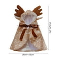 thumbnail image 3 of Festive Christmas Pet Dog Apparel Reindeer Cloak Costume with Hat & Ornament Accessories for Small Medium Dogs & Cats Holiday Party Outfit, 3 of 6
