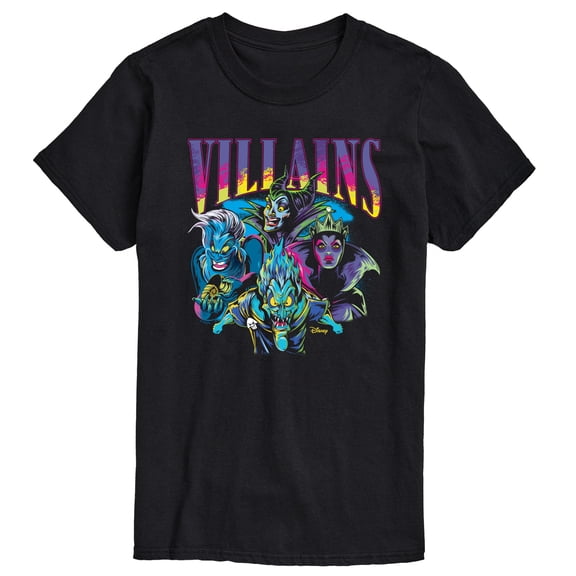Disney - Blacklight Villains - Men's Short Sleeve Graphic T-Shirt