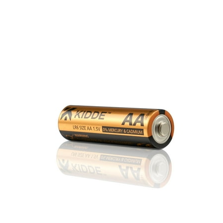 Kidde AA Alkaline Batteries, for Smoke and Carbon Monoxide Detectors, 4 pack