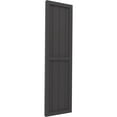 thumbnail image 2 of Ekena Millwork 14"W x 82"H Americraft Four Board Exterior Real Wood Two Equal Panel Framed Board-n-Batten Shutters (Per Pair), Shadow Mountain, 2 of 9