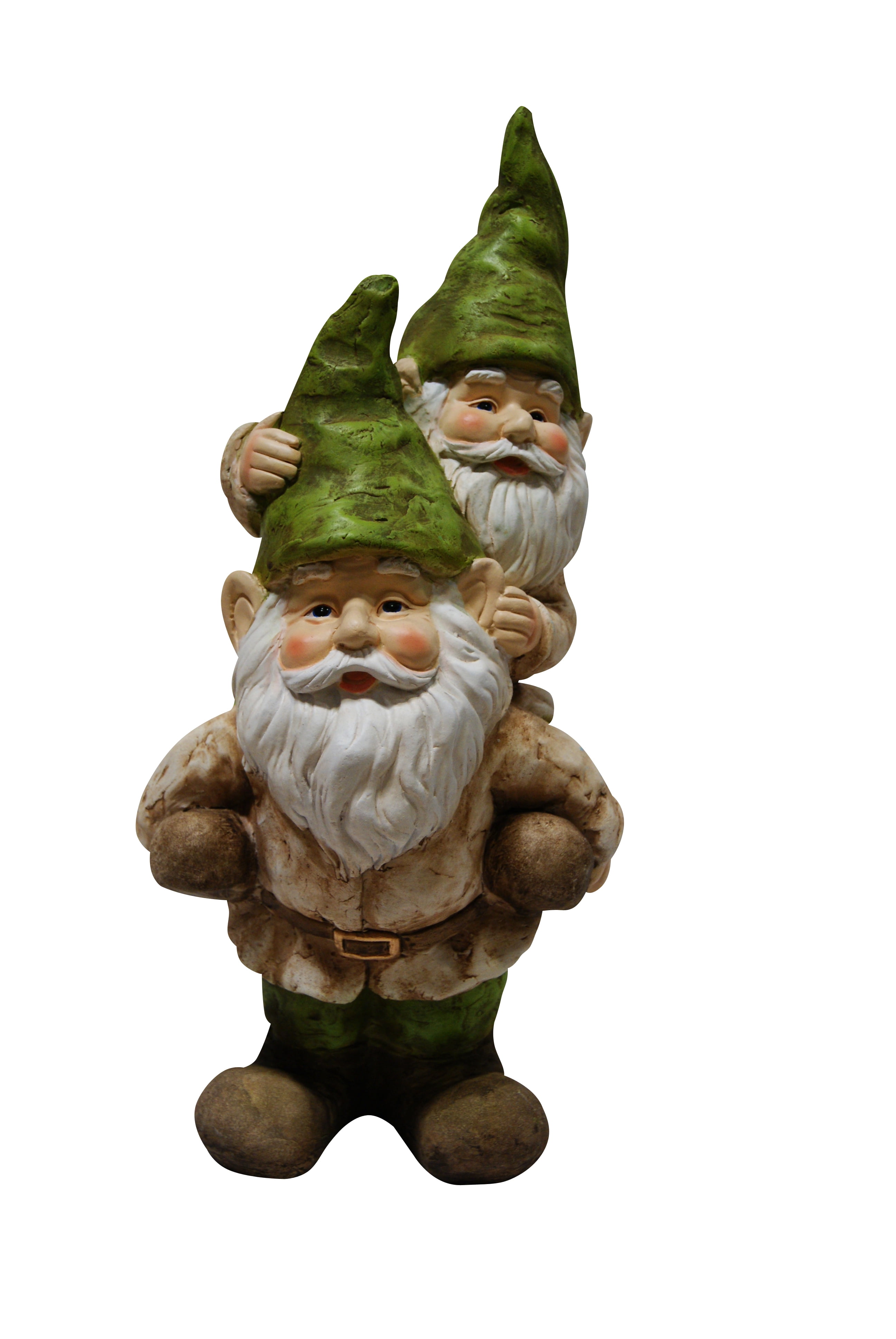 Two Gnomes Playing Garden Statue by Benzara