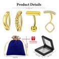 thumbnail image 4 of Dosaele 14G Belly Button Ring Navel Rings Surgical Steel Belly Button Piercing 4Pcs, 4 of 7