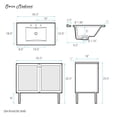 thumbnail image 2 of Classe 36 in. Black Oak Bathroom Vanity With Black, 3-Hole Ceramic Sink Top, 2 of 8