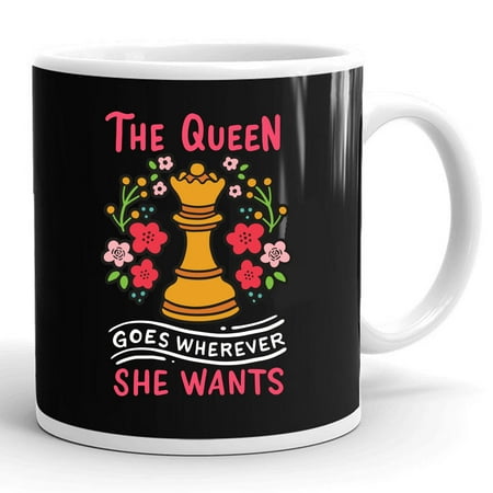 

Chess Chessmen Chessboxing Queen Chess Player Gift Ceramic Mug 11oz (White;11oz)