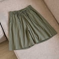 thumbnail image 6 of QSXADF Women Pajama Shorts Sleep Bottoms Solid Shorts Color Elastic Waist with Pockets Breathable For Women Home Sleepwear Ladies Loungewear, 6 of 6