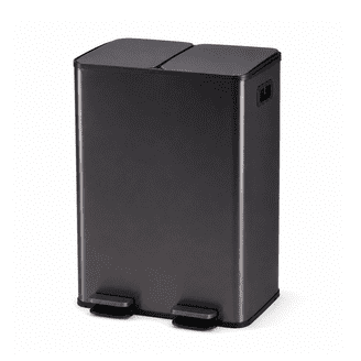 EDX 2 x 8.3 Gallon Dual Garbage Recycle Trash Can with Lid, Inner