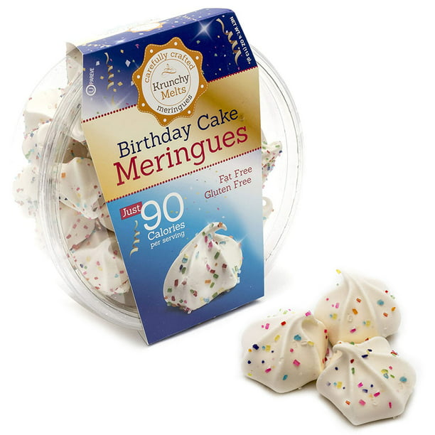 Birthday Cake Meringue Cookies Gluten Free Fat Free Low Calorie Snack Treats - Walmart.com ...
