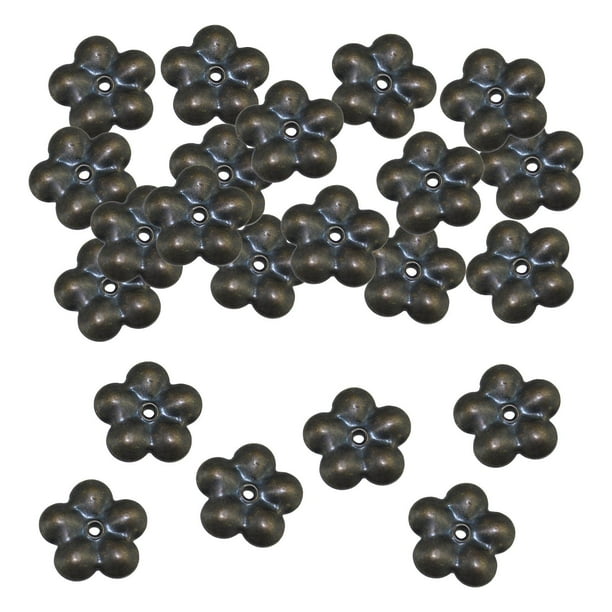 100 clavos de bronce antiguo para muebles, tachuelas de tapicería para pared, caja de vino, 19 mm