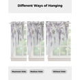 thumbnail image 4 of Purple Spring Floral Swag Valances for Windows, Summer Botanical Weeping Vintage Rod Pocket Sheer Valances for Large Windows, Swag Toppers Light Filtering for Kitchen Living Room 2 Panels 36''x63'', 4 of 6