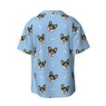 thumbnail image 5 of Uemuo Corgi Dog Pattern Cotton Linen Short Sleeve Shirts,Casual Lightweight Button Down Shirts,Vacation Beach Summer Tops-XX-Large, 5 of 7