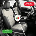 thumbnail image 5 of Fit for Toyota Corolla Cross 2022-2026 Car Seat Protector,5-Seat Full Set Faux Leather Seat Covers,Horizontal Panel Design,Airbag Compatible,Stretch Fit,Non-Slip,Gray, 5 of 11
