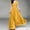 *Yellow, variant on ClodeEU Women's Solid Color V Neck Short Sleeve Tunic Chiffon Dress, Fashion Casual Summer Flowy Maxi Dress White,Womens Plus XXL