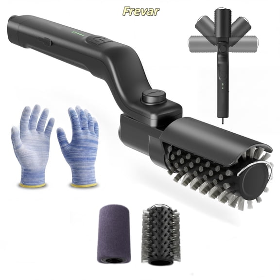 Electric Grill Brush, High Torque Grill Brush with 3-Speed Modes, 20kg Max Torque BBQ Cleaner Safe for Porcelain Cast Iron Stainless Steel, Reinforced Steel Bristles, Type-C