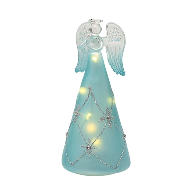 Mini lámpara de cristal para de Navidad, centro de mesa de Ángel, adornos exquisitos, luces de hadas iluminadas para el dormitorio, del P 75x148 cm Gloria Lámparas de árbol de escritorio