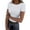 White, variant on Hauaitttt Women Short Sleeve Tops Crewneck Rib Knit Slim Fit Shirts Basic Tee 2025 Summer Casual T Shirt Trendy Clothes Women Casual Tee T Shirt Summer Women Shirts Layering Tee Long Sleeve Women