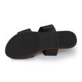 thumbnail image 4 of HAOTAGS Womens Slippers Flat Hollow Summer Slip On Sandals Black Size 8.5, 4 of 9