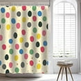 thumbnail image 5 of Colorful Dots Shower Curtain Minimalist Big Dots Art Modern Waterproof Fabric Decor Set with 12 Hooks (72"x72) Add a Pop of Color and Style to Your Bathroom, 5 of 6