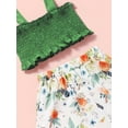 thumbnail image 6 of Toddler Baby Girls Clothes Baby Girls Outfits Sleeveless Suspender Top Floral Skirt 2PCS Girls Summer Clothing Set Green 12-18 Months, 6 of 7