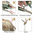 thumbnail image 6 of TERESA'S COLLECTIONS 33-39" Crane Metal Garden Statues, Set of 2, Waterproof Decor, Gift for Mom, 6 of 8