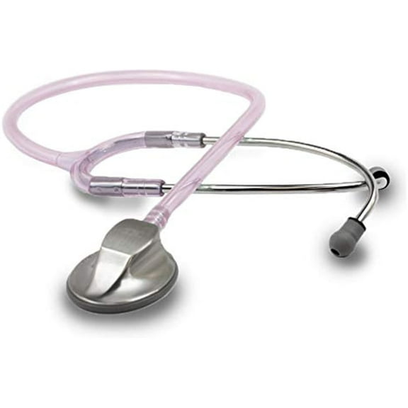 ADC Adscope 615 Platinum Sculpted Clinician Stethoscope with Tunable AFD Technology,, Rose Quartz