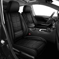 HQBQBUG Car Seat Covers Front Seats Fit for Nissan Juke 2011-2017,Waterproof Nappa Leather Car Seat Cover,Full Coverage Car Seat Covers Sets(2 Seats,Black)