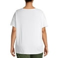 thumbnail image 3 of Terra & Sky Women's Plus Size Relaxed Crewneck T-Shirt, 3 of 6