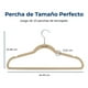 thumbnail image 2 of Ganchos de Terciopelo Premium Serenelife, Ahorradores de Espacio, Resistentes, con Gancho Metálico Giratorio de 360°, para Trajes, Pantalones y Vestidos, Marfil, Pack 10, 2 of 7