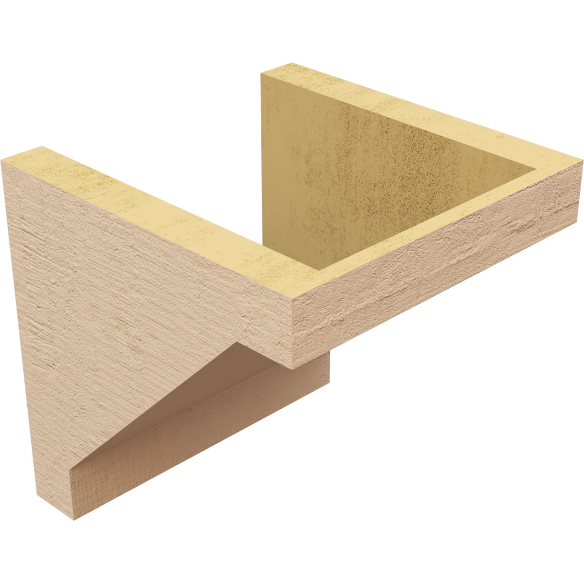 8"W x 8"D x 8"H Wide Burlington Rough Cedar Woodgrain TimberThane Corbel, Primed Tan