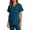 Dark Green, variant on ASDFVBKG Womens Scrubs Top, Short Sleeve V-Neck Nursing Uniform Pocket Solid Color Plus Size Casual Workwear Scrub Tops Royal Blue L