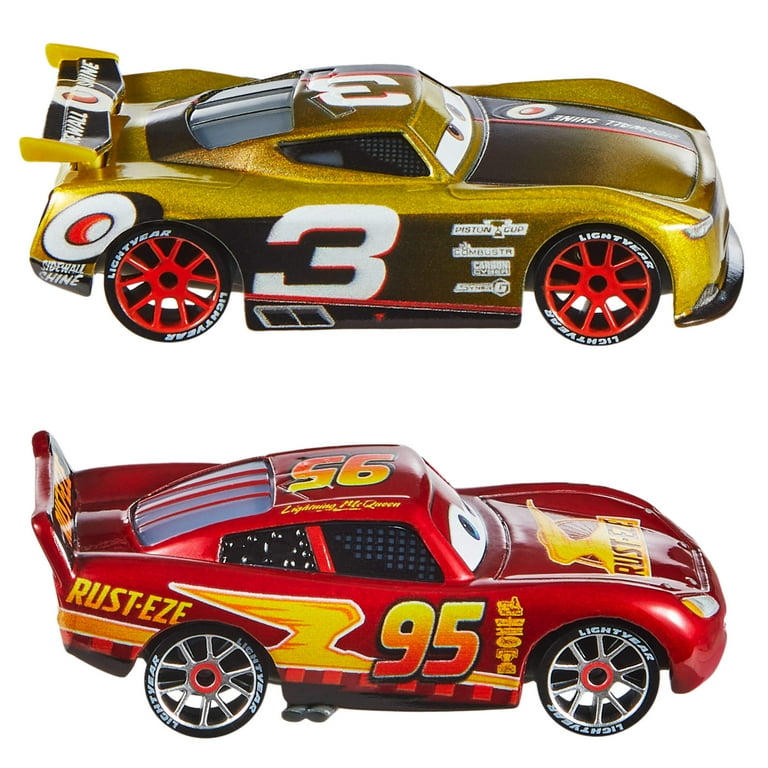 Disney and Pixar Cars NASCAR Set of 2 Die-Cast Toy Vehicles & 4