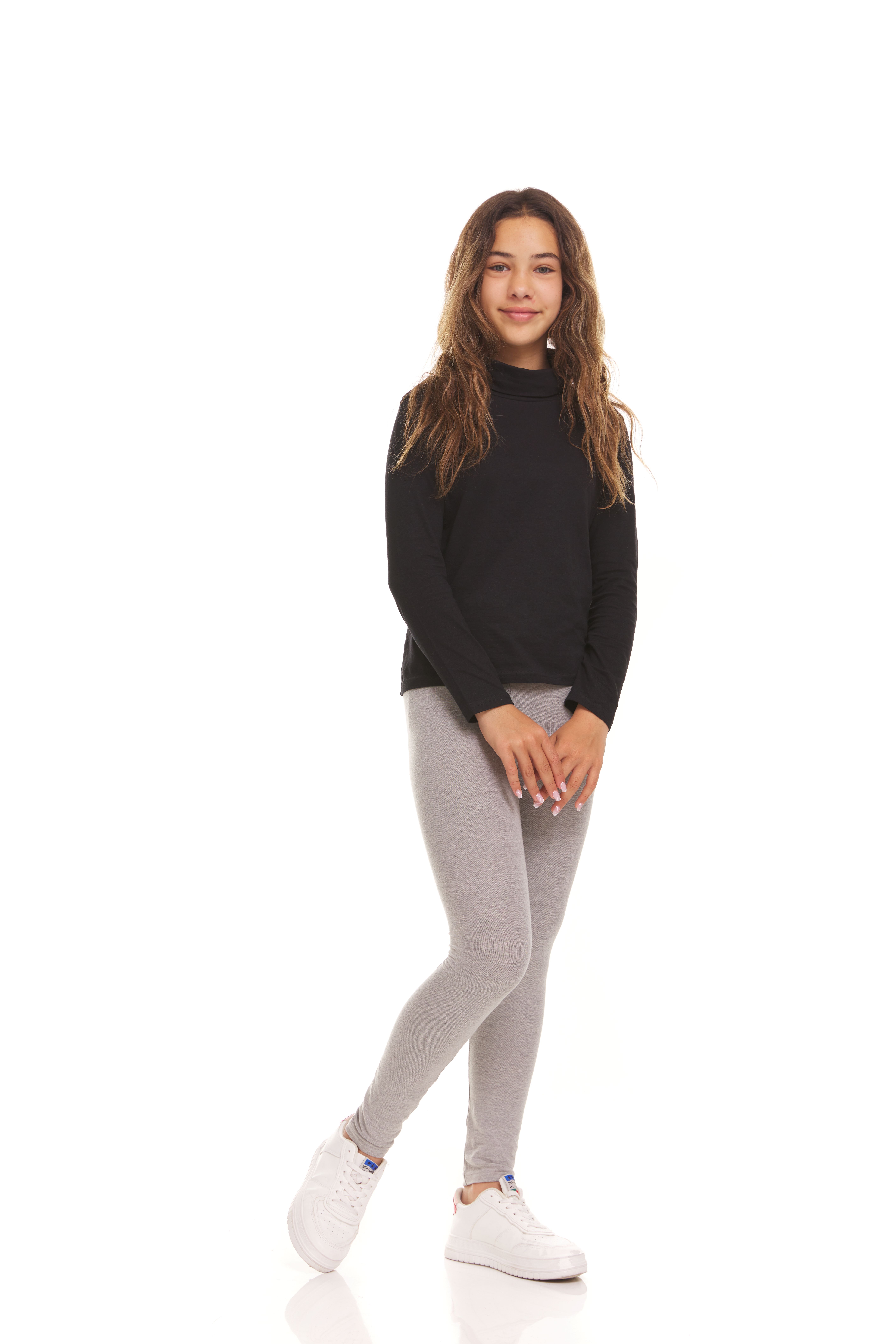 Pink Angel Girls' Cotton Stretch Leggings, 5-Pack photo 5