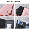 thumbnail image 3 of Artificial Leather Small Bifold Wallet Card Case Purse with ID Window Coin Pocket, 3 of 5