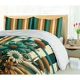 thumbnail image 3 of Ambesonne Floral Duvet Cover Set, Fantasy Chamomile Flowers, Queen, Seafoam Apricot Eggshell, 3 of 4