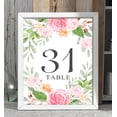 thumbnail image 3 of Darling Souvenir Double Sided Print Floral & Leaf Table Numbers Wedding Reception Decorative Table Cards-4" x 6" (1 to 30), 3 of 4