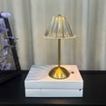 thumbnail image 3 of Dnogom 12.4x6.3" Vintage Gorgeousness Crystal Table Lamp,USB-C Rechargeable Touch Control Ambient Lamp,for Bar Coffee Shop Bedroom Bedside Decor Light, 3 of 5