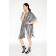 thumbnail image 6 of Chic Home Roux 1-Piece Solid Color Flannel Fleece Wrap, 22 x 88, Grey, 6 of 6