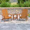 thumbnail image 2 of Flash Furniture 2 Pack Charlestown All-Weather Poly Resin Wood Adirondack Chairs with Side Table in Teak, 2 of 12