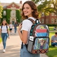thumbnail image 2 of Xoenoiee Aztec Highland Cattle Print 17" Kids Backpack Lightweight Clear Backpack PVC Schoolbag for Boys, Large Capacity Bookbag Transparent Travel Daypack with Adjustable Straps for Middle School, 2 of 7