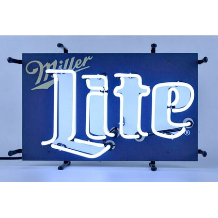 - Miller Lite Beer Neon Sign 17 x 11 Inches Wall Window Shelf Metal Warranty