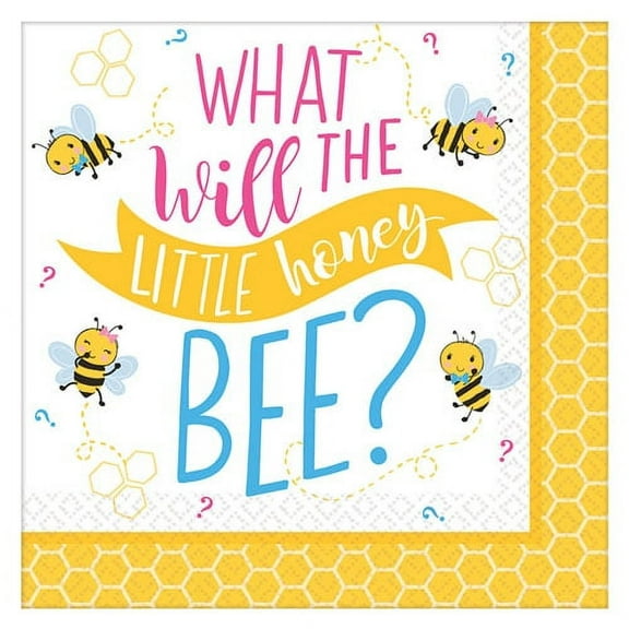 Baby Shower 'What Will it Bee?' Small Napkins (16ct)