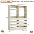 thumbnail image 5 of Homieasy 2-Pack Space-Saving Modular Closet Organizer with 8 Drawers & Adjustable Shelves - Expandable Wood Storage Cabinet for Bedroom/Entryway, Easy Assembly Tall Armoire Wardrobe Units ,White Oak, 5 of 6