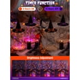 thumbnail image 4 of Halloween Fairy Lights Battery Operated, 2 Pack 16FT 50LED Orange Purple Dimmable Twinkle String Lights with Timer and 8 Modes, USB Waterproof for Bedroom Party Decor, 4 of 9