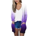 thumbnail image 2 of Cardigan pour Femmes Élégant Cardigan à Manches Longues Col Rond Imprimé Veste Légère Cardigan d'Été pour Femmes, 2 of 5