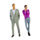 thumbnail image 5 of 2 piezas 1/64 figuras de mujeres y hombres paisaje Diorama jardín de hadas Micro paisaje Gris, 5 of 9