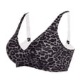thumbnail image 5 of Nursing Bras Gkeoshab Women's Wireless Leopard Print Gathering Lift Bra Cute Style Soft Comfortable Everyday Sports Bra Bras for Women, 5 of 5