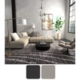 thumbnail image 4 of Feizy Skyview Modern Abstract, Black/Gray/Ivory, 9' x 12' Area Rug, Easy Care Stain Resistant Pet & Kid Friendly, Area Rug for Living Room and Bedroom, 4 of 9
