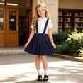 thumbnail image 5 of Girls School Dress Pleated Suspender Uniform Skirts Uniform Jumper for Girls Plain School Skirt with Adjustable & Removable Straps Uniform for Girls (Navy 100), 5 of 5