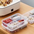 thumbnail image 4 of Sunjoy Tech Storage Box Good Sealing Food Grade Transparent 4 Compartment Refrigerator Storage Box Versatile Kitchen Organizer, 4 of 7