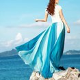 thumbnail image 4 of Minnieouse Manténgase cómodo y elegante, faldas transpirables para mujer, larga elegante de playa de verano, larga Vestidos azul marino, 4 of 6